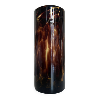 XL macchia glass vase a macchia tortoiseshell Italian design 1970