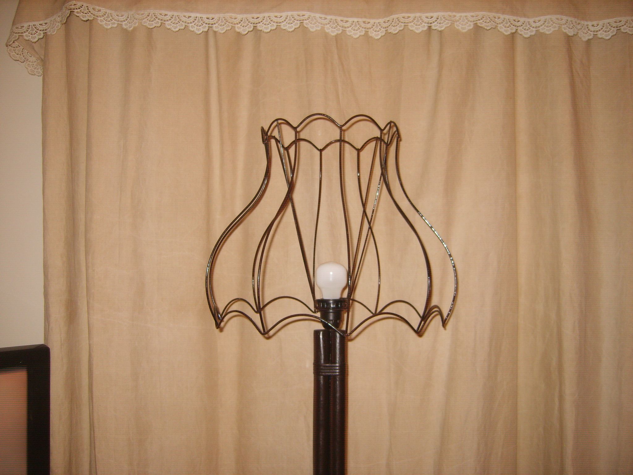 Rattan floor lamp