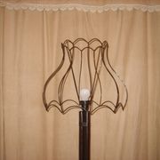 Rattan floor lamp
