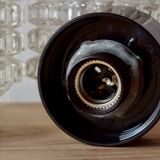 Old pair of molded glass and Bakelite wall or ceiling lights