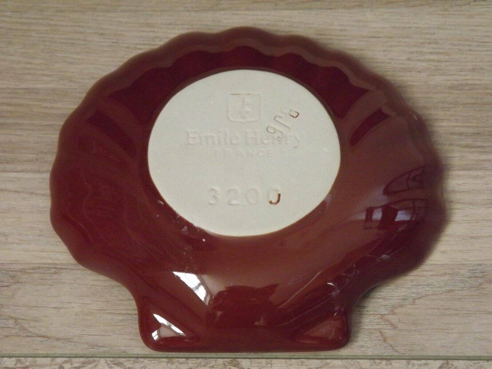 Set of 3 French Vintage Emile Henry Brown Coquille St Jaques Serving Dishes 4680