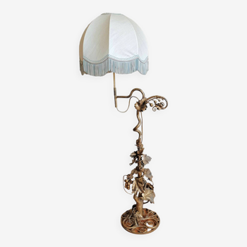 Lampe en fer forgé style 1900