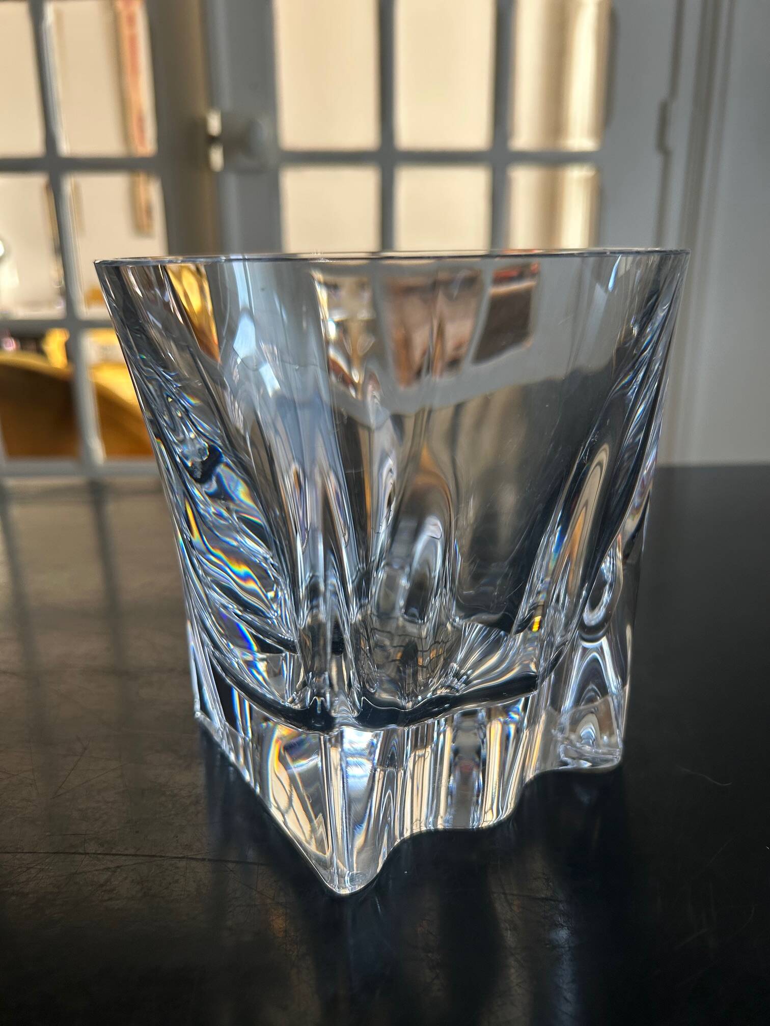 Crystal cut vase