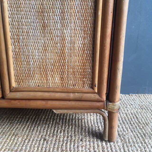 Rattan library shelf