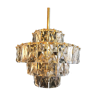 Kinkeldey glass candlestick with gilded structure 1960