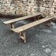 Pair of ancient benches in 19th century oak