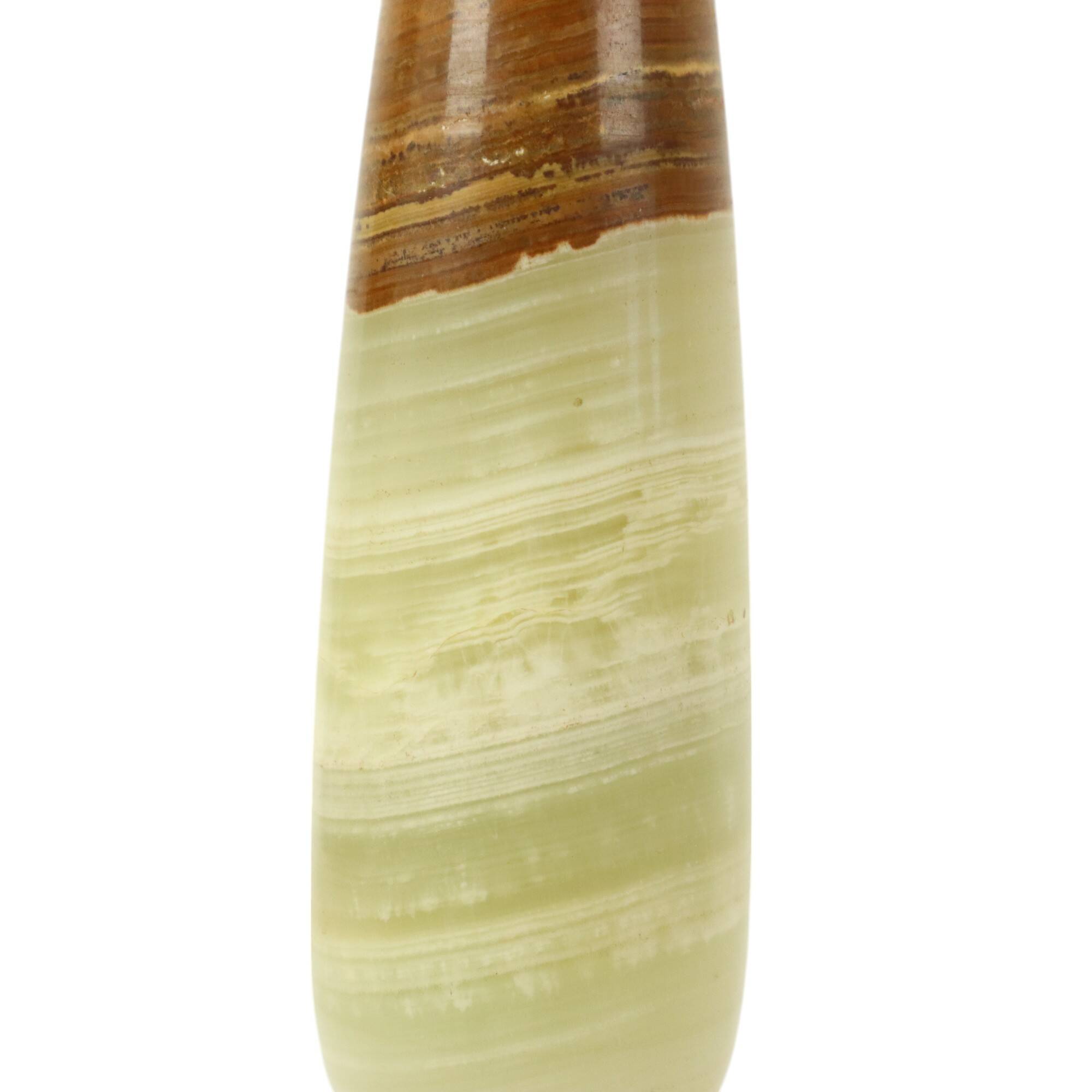 Pied de lampe classique en onyx, marbre et laiton, années 60