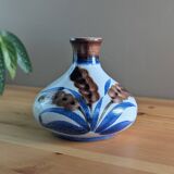 Small painted ball vase with numbered floral pattern