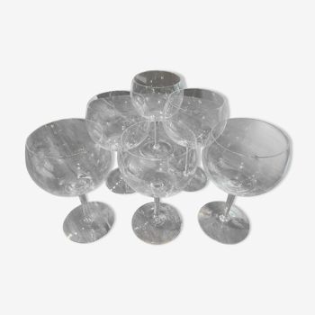 Lot de 6 verres à vin de dégustation en cristal