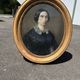 Large portrait of a woman in pastel – Second Empire period – Signed Loullie, d