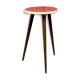 Tabouret formica triangular healing small red coffee table vintage tripod door plant