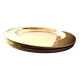 8 large dessert plates in brass