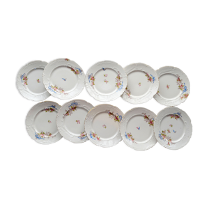 10 assiettes plates anciennes