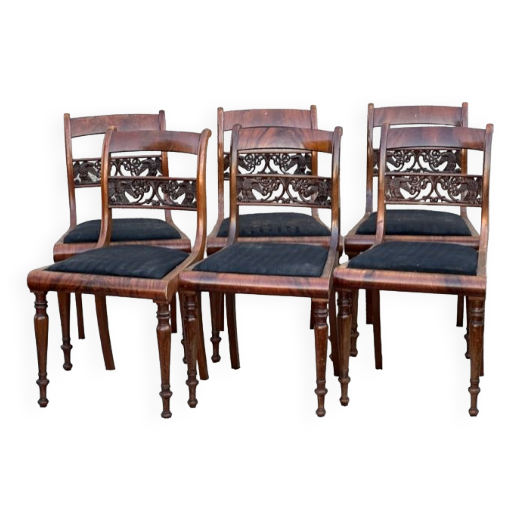 6 English chairs