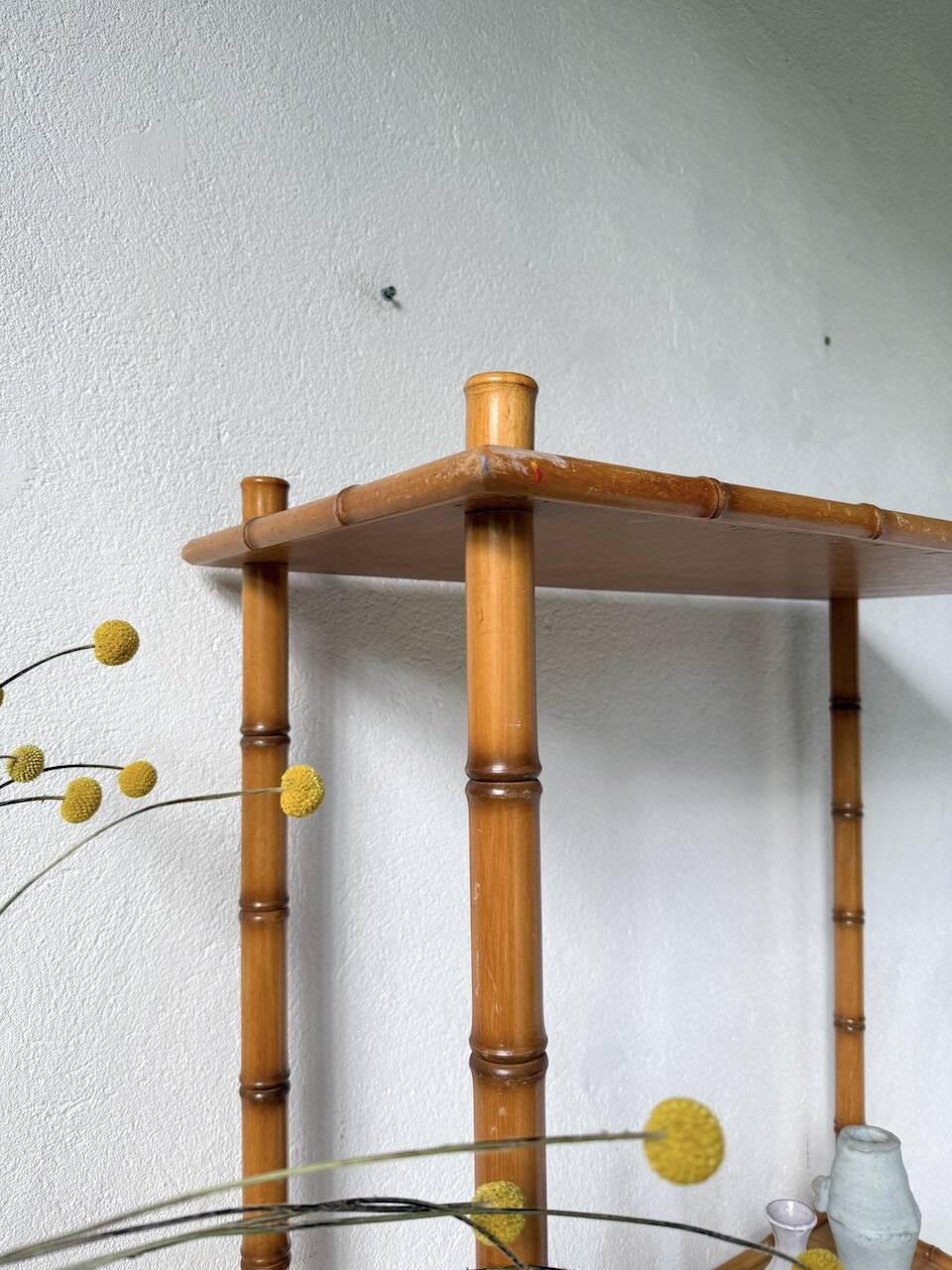 Large rattan shelf 1960