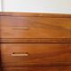 Cabinetmaker's chest of drawers - 4 drawers - golden oak - with oblique profile - compass feet - 1950