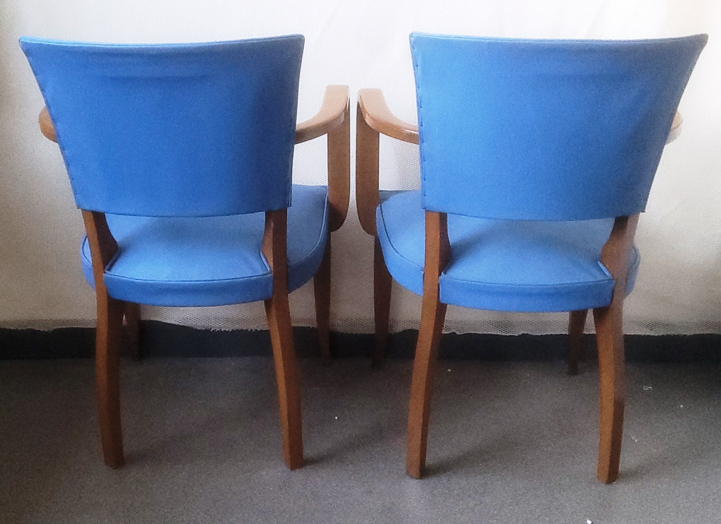 Pair of bridge armchairs