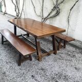 Brustalist table and 2 benches by Finnish designer Olavi Hänninen