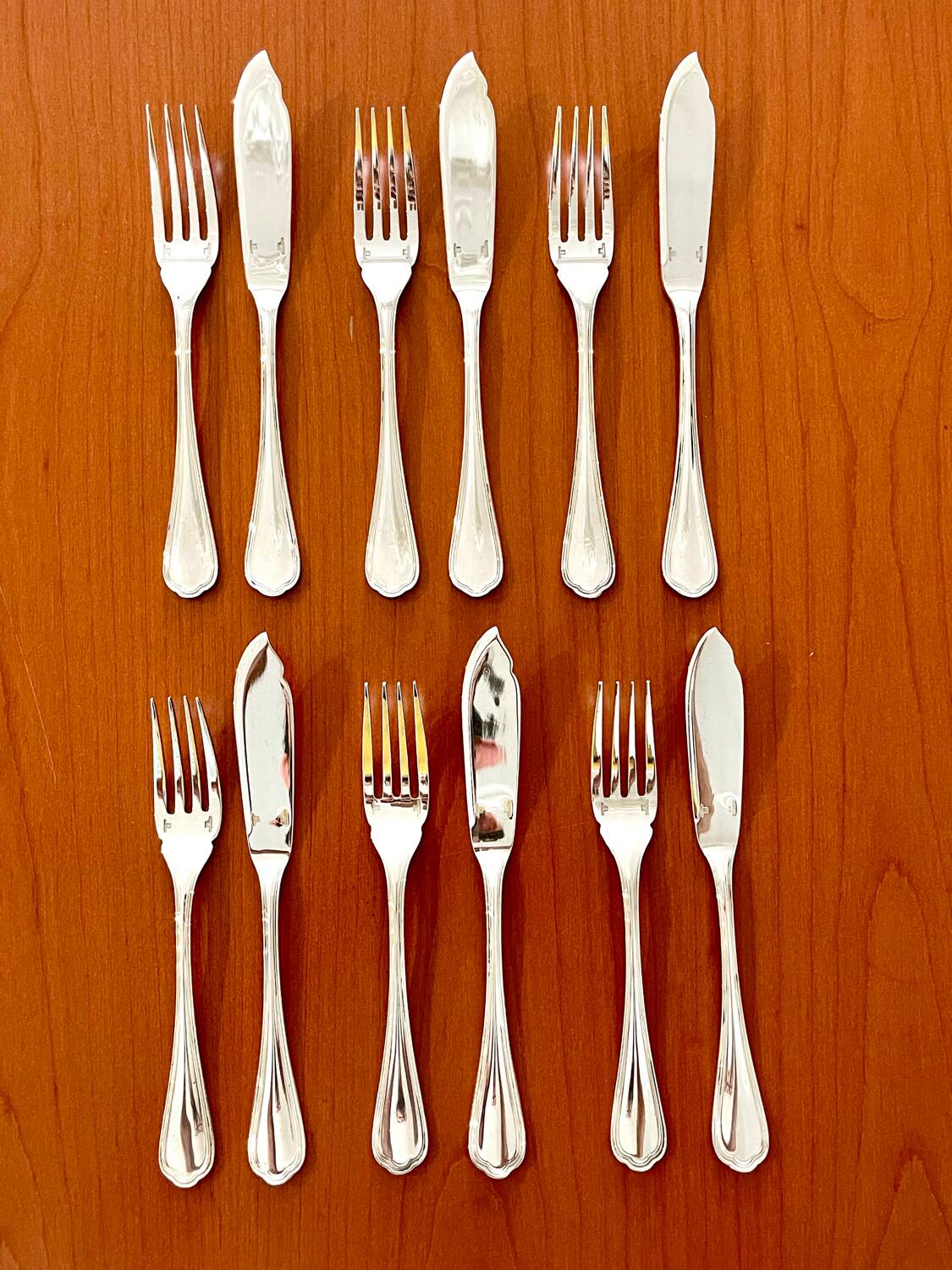 Christofle spatours 6couverts à poisson (12 pièces )