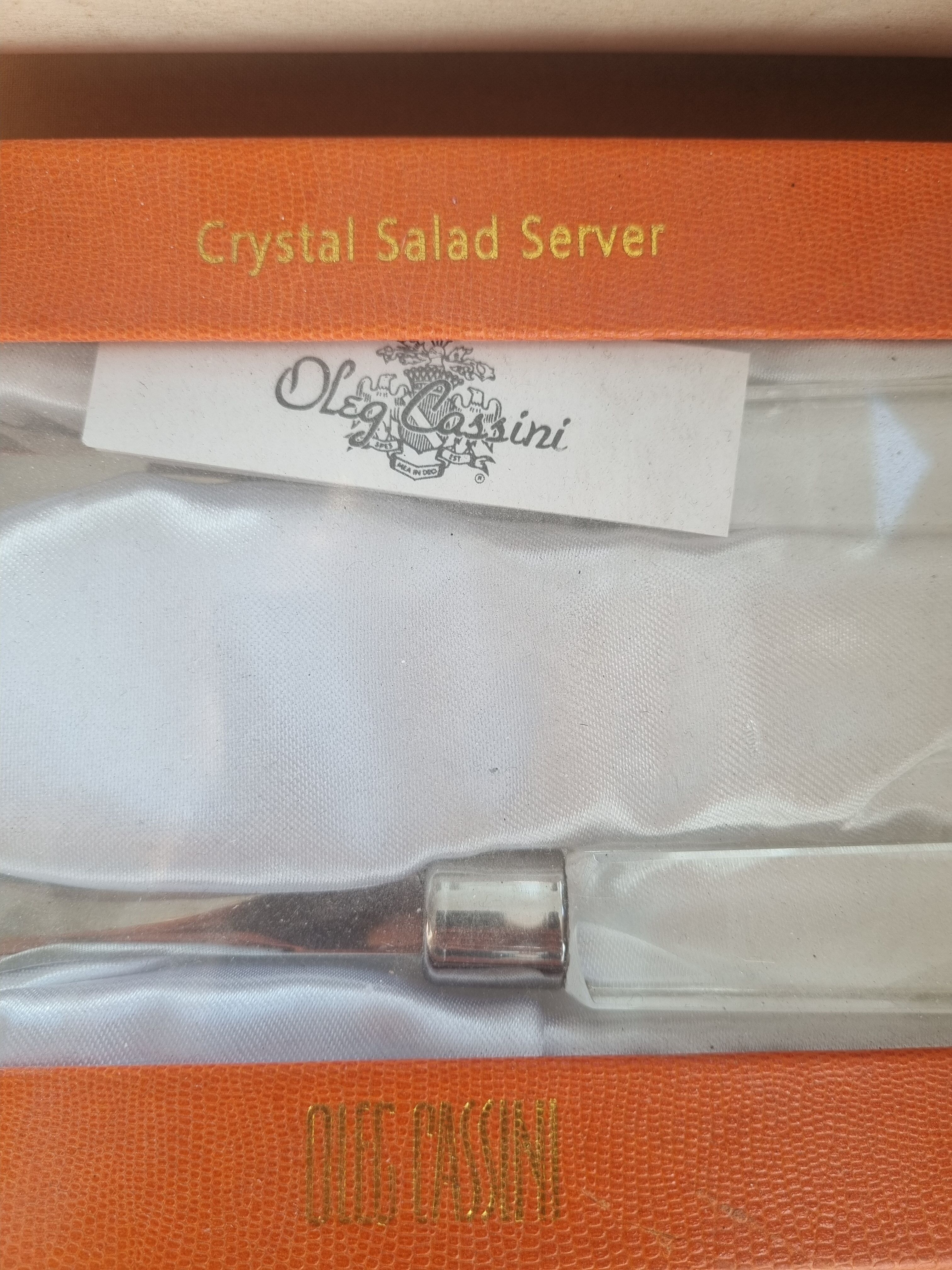Cassini Kennedy new crystal and metal salad cutlery