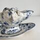 Old gravy boat in iron clay “Flora” Creil et Montereau