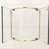 Galotti and radice exclusive Italian, brass and glass magazineholder, 1970s