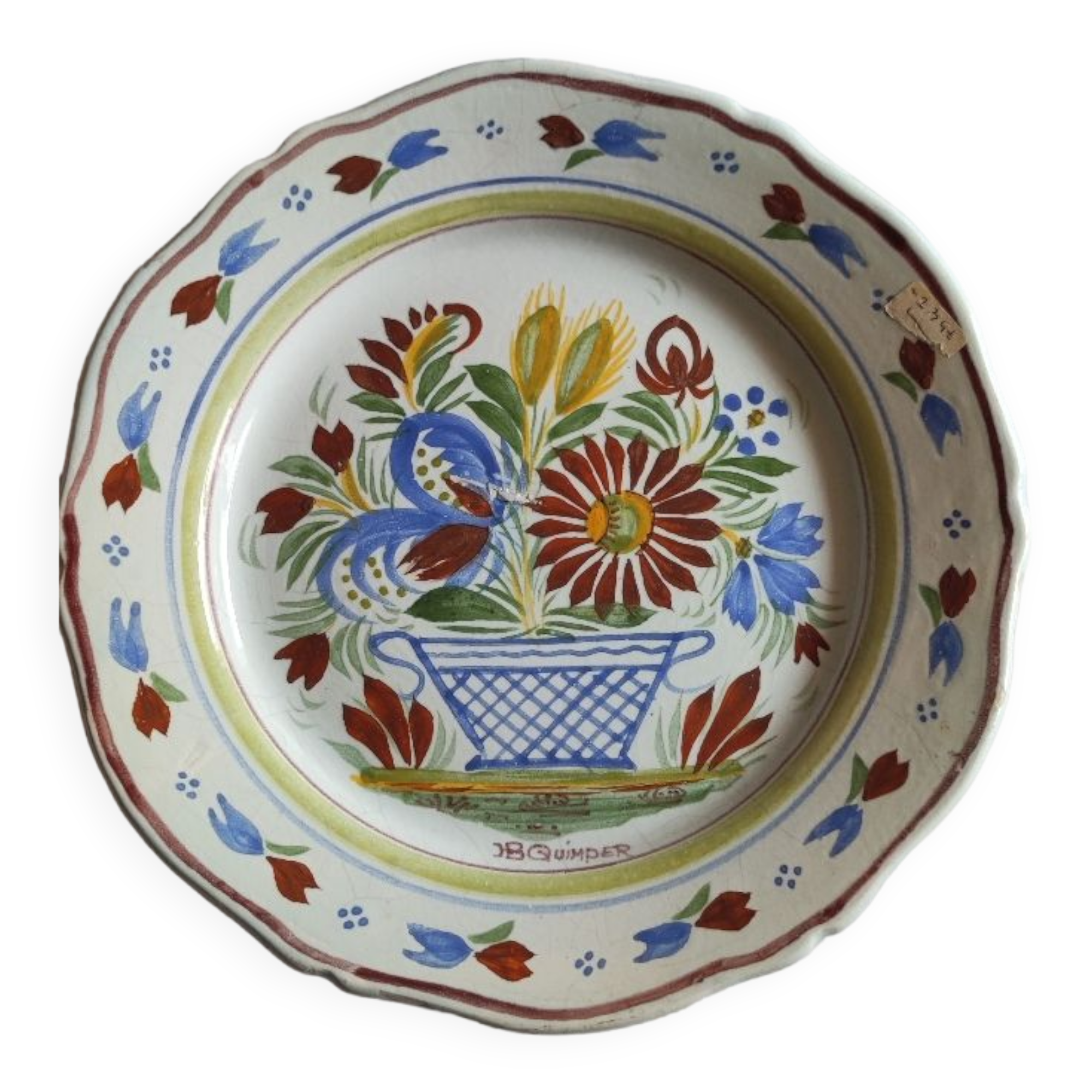 Assiette Henriot 19e
