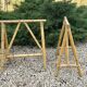 Bamboo trestles for desk or table, 1970s