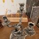 Candelabrum / Chandelier with 3 lights by Saglier Frères