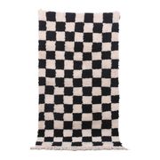 Moroccan Handmade Beni Ourain Rug 95 x 177 cm - Checkered Berber Runner rug