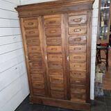 Old solid oak notary's cabinet