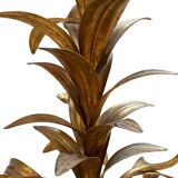 1960s Hollywood Style Gold Metal Chandelier, Fleuri