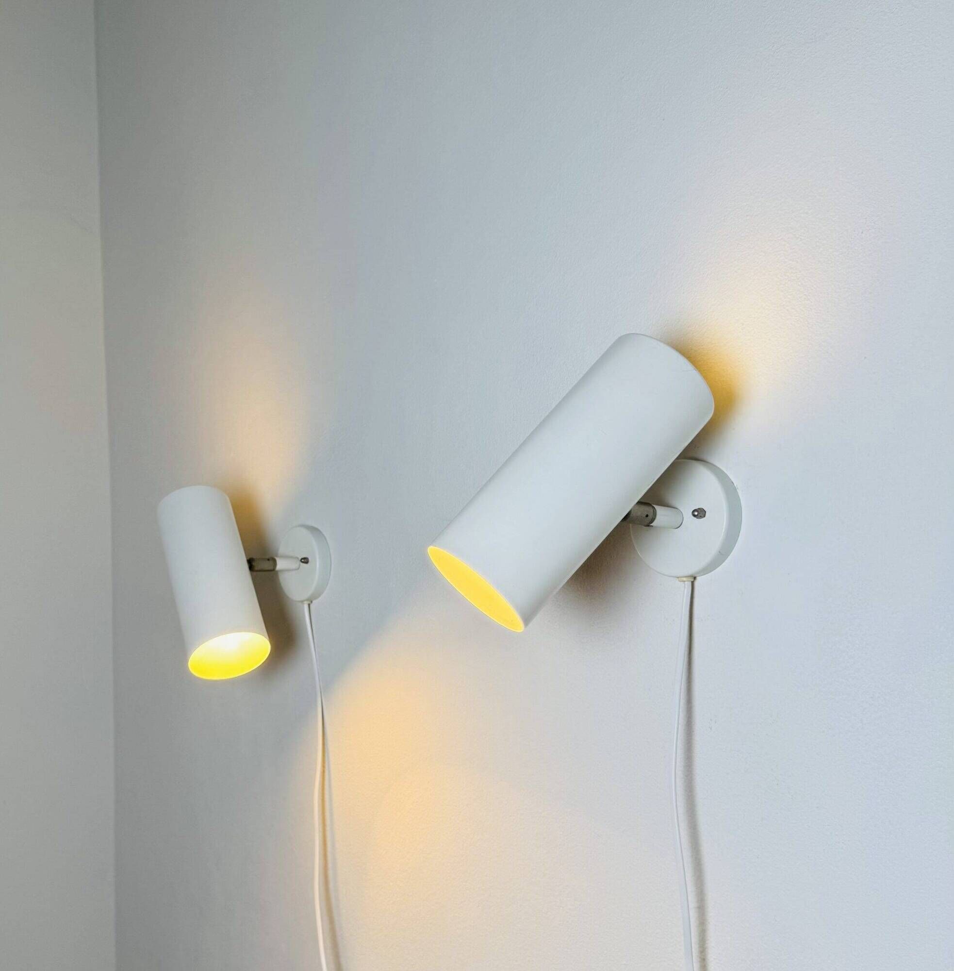C-1582 Tubular Wall Lamps In White By Raak Amsterdam, The Netherlands 1960S