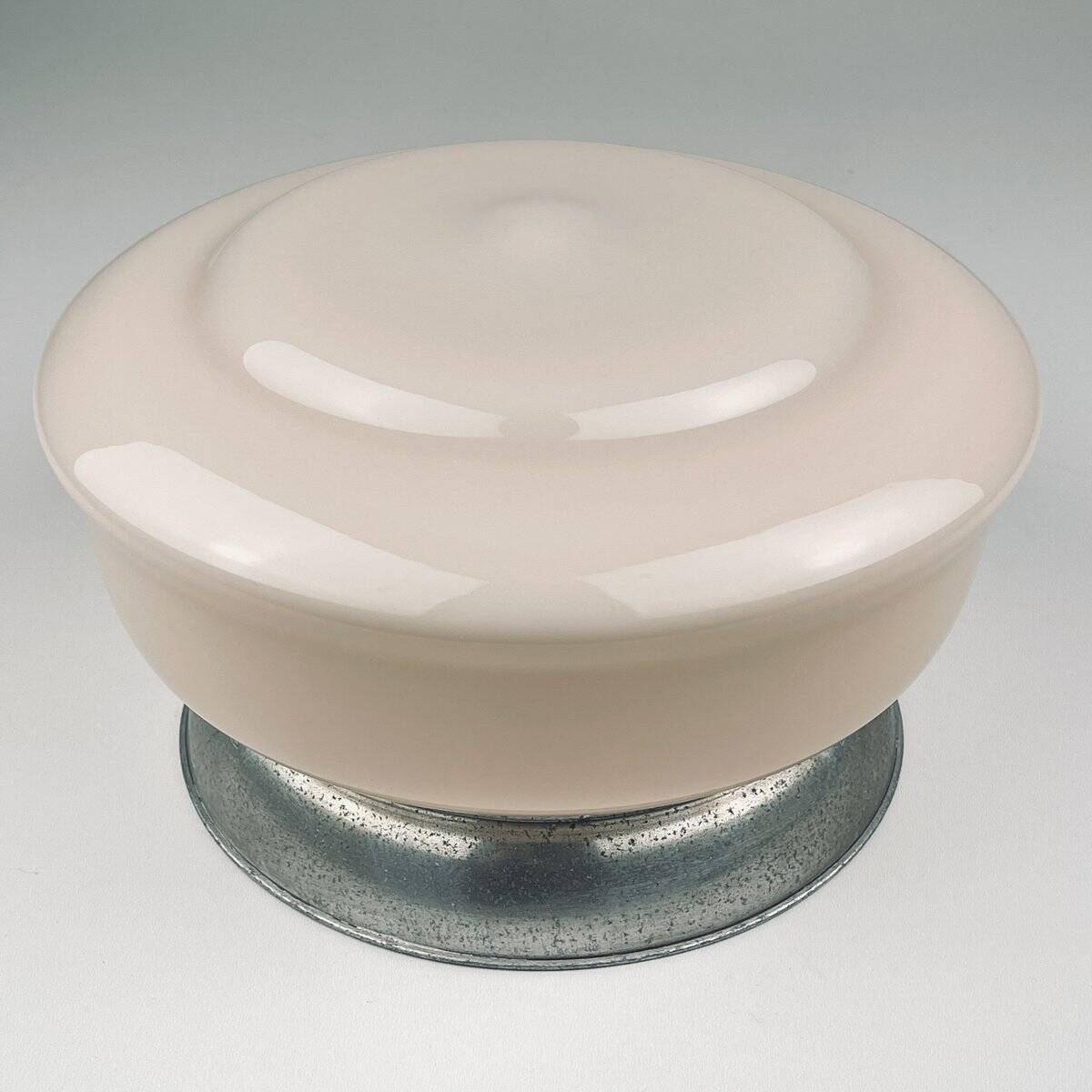 Vintage pink glass ceiling lamp, Italy, 1950s