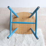 Pair of vintage Scandinavian Windsor chairs with blue bars