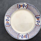 Assiette plate terre de fer Luneville
