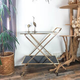 Vintage dessert glass and brass year 70