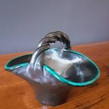 Ceramic bowl, basket from the 50s by Accolay Yonne