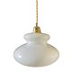 Suspension vintage en opaline blanche