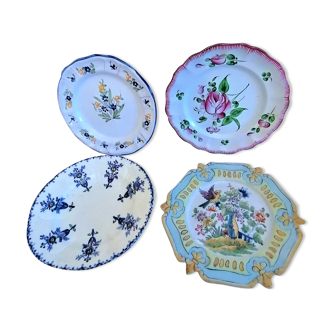 Set of 4 decorative plates from the middle of the twentieth century.