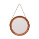 Uno & Östen Kristiansson Solid Pine round Wall Mirror Sweden 1960s