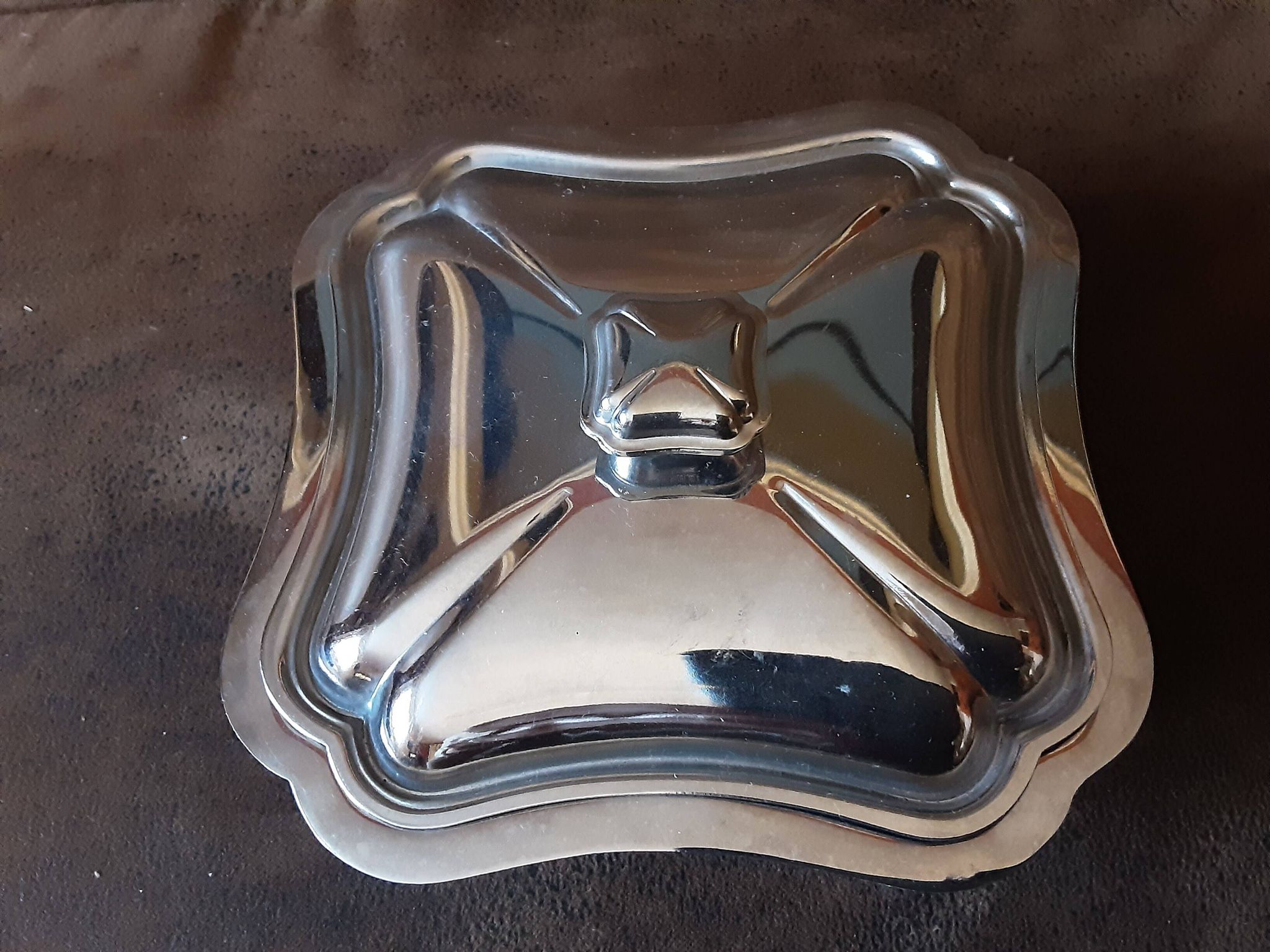 Vintage metal sugar bowl