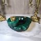 Vintage 70's Desk Set in Green Alabaster Malachite - 3 Pieces - Ita