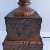 XL turned solid wood lamp base H.45.5 cm