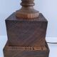 XL turned solid wood lamp base H.45.5 cm