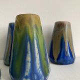 5 glazed ceramic vases 1930