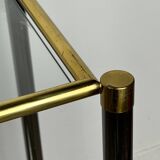 Vintage console in brown metal and brass 1970