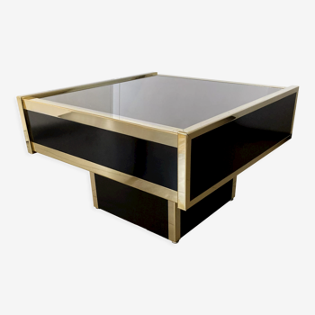 Black and gold coffee table 1970