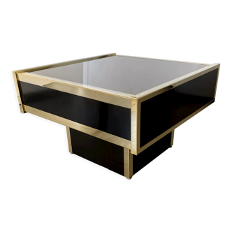 Black and gold coffee table 1970