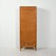 Antique Scandinavian filing cabinet, tambour archive cabinet, high-end, single, Sweden, 1960s